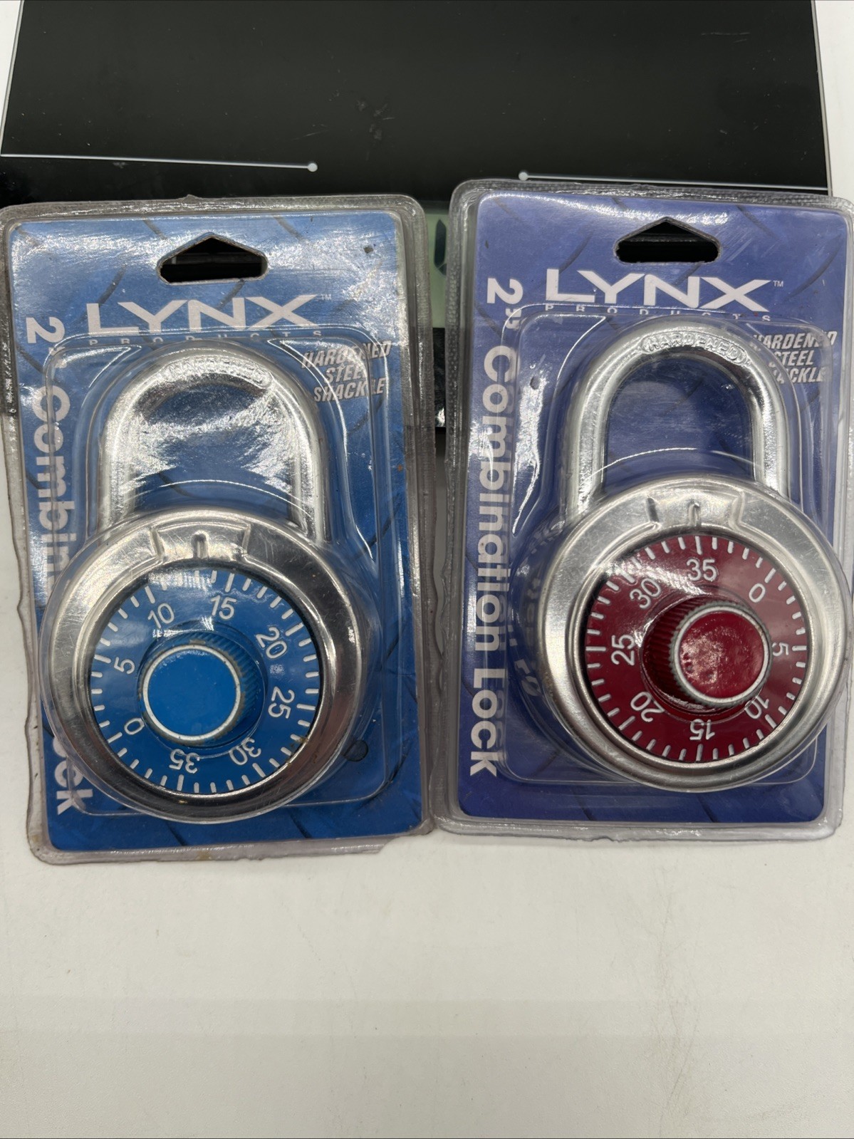 Lynx 2” Combination Lock Pair Red/Blue 2 Locks Total