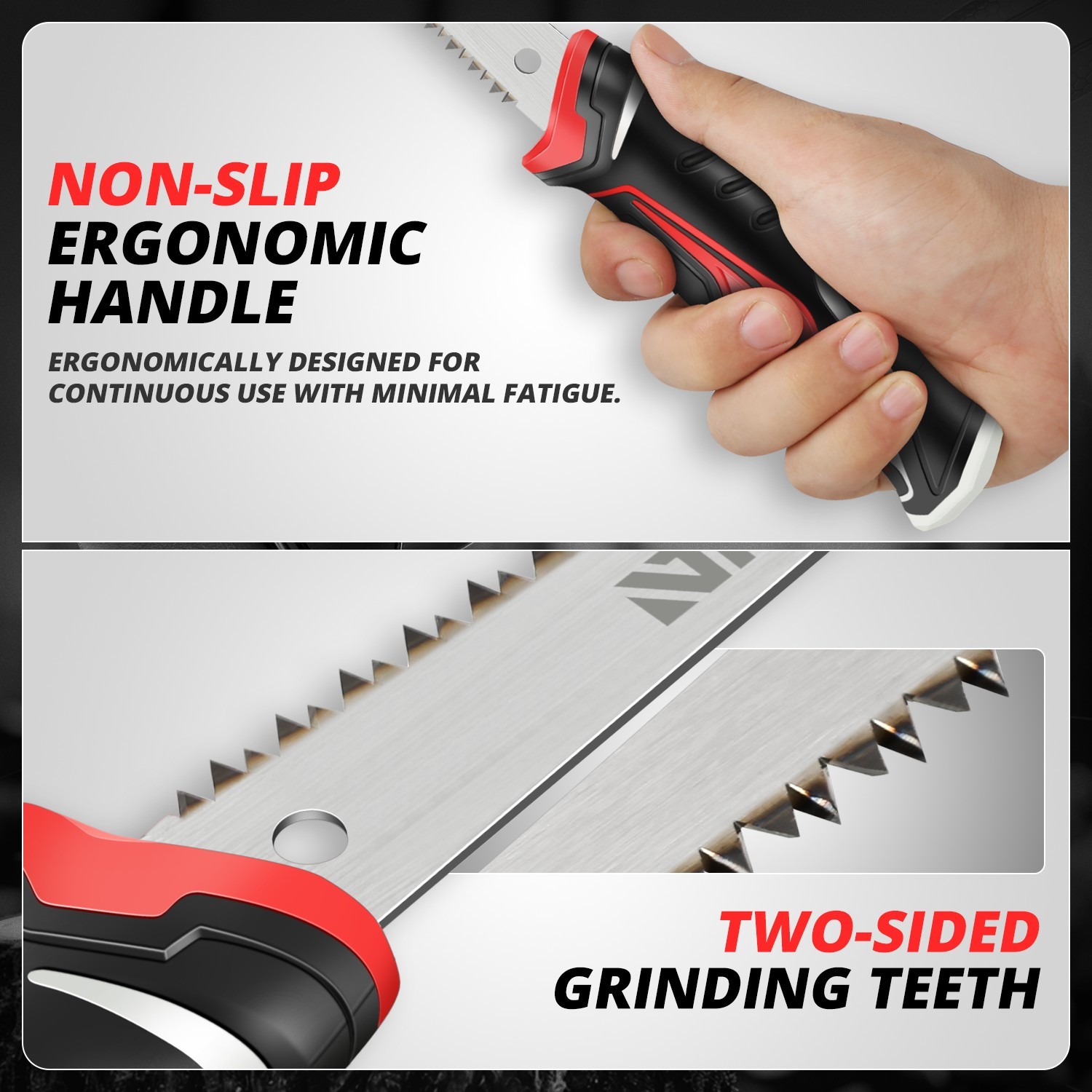 ABS+TPR Handles Carbon Steel Blades Two-sided Grinding Teeth Cutting Jab Saw