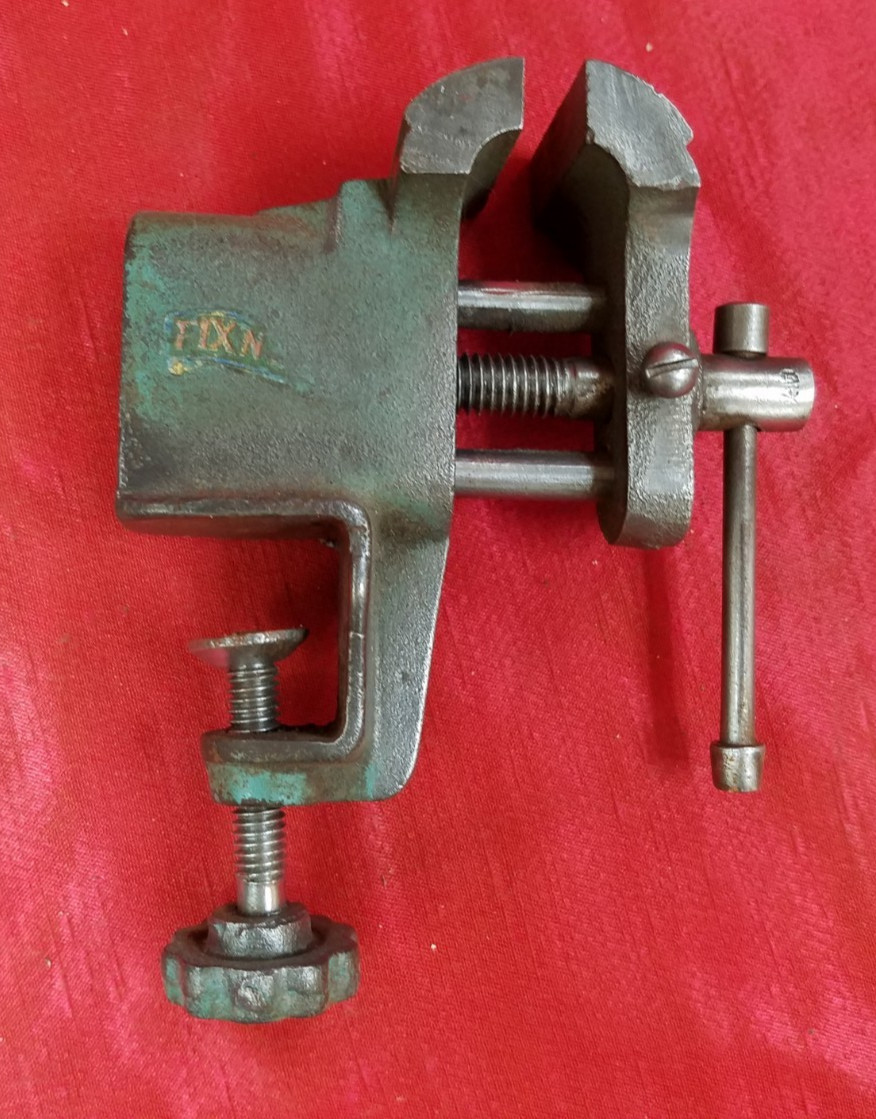 Vintage Cast Steel Table Mount Mini Bench Vise