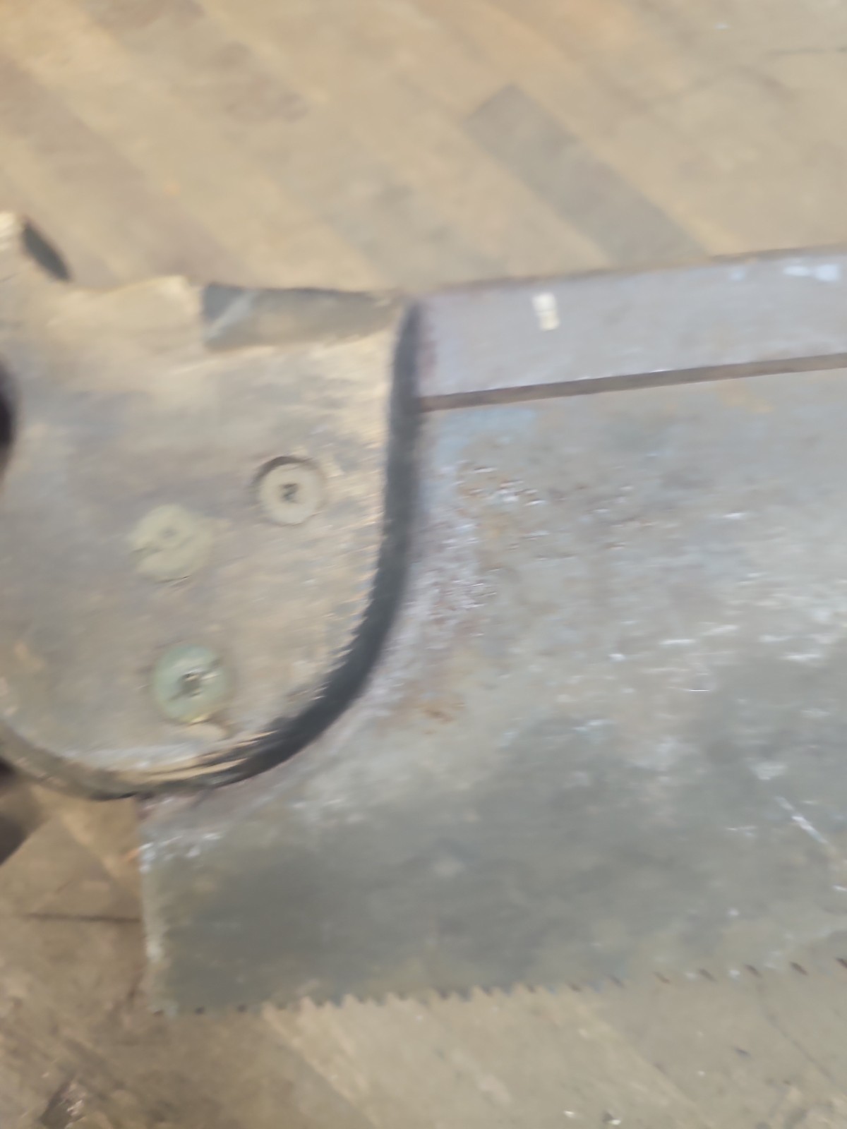 G72- Antique 18″ back saw split nut marked JOHNSON Cast Steel for RESTORE