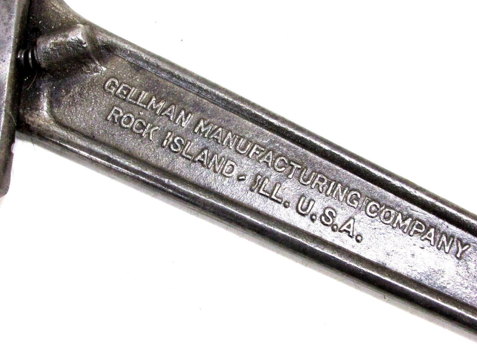 (2) VINTAGE GELLMAN MFG. 12″ ADJUSTABLE WRENCHES, POLLY, No. 121, USA