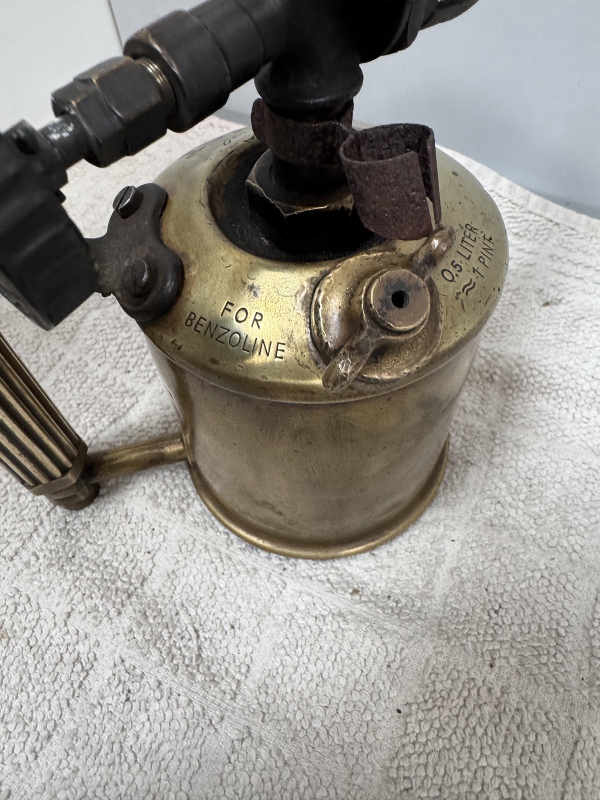 Max Sievert Vintage Blowlamp Type 223 Stockholm Brass Good Condition Brass