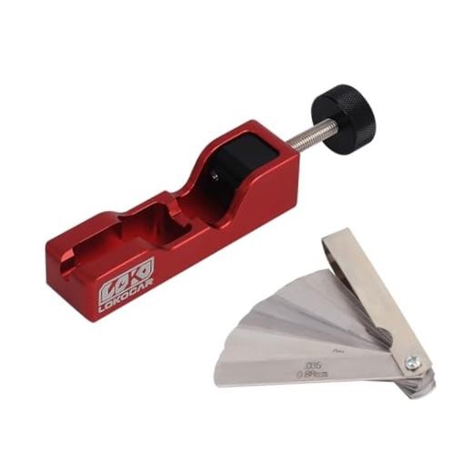 Universal Spark Plug Gap Tool with 32 Blades Steel Feeler Gauge Fits for Red