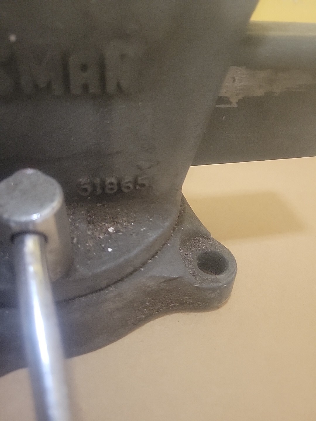 CRAFTSMAN 51865 4 1/2” BENCH VISE ANVIL. REVERSABLE JAW MADE IN USA, VERY GOOD