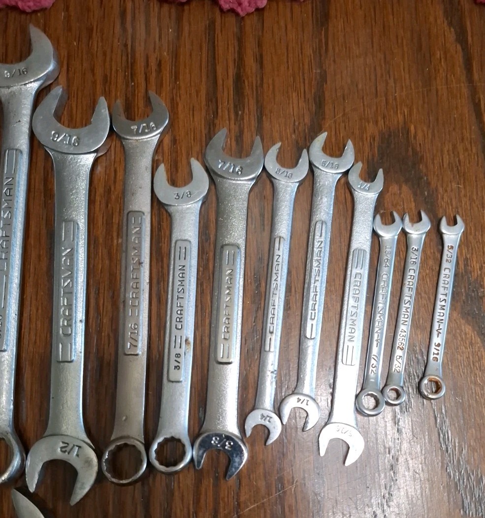VTG LOT OF SEARS CRAFTSMAN WRENCHES- 27 TOTAL 2 METRIC