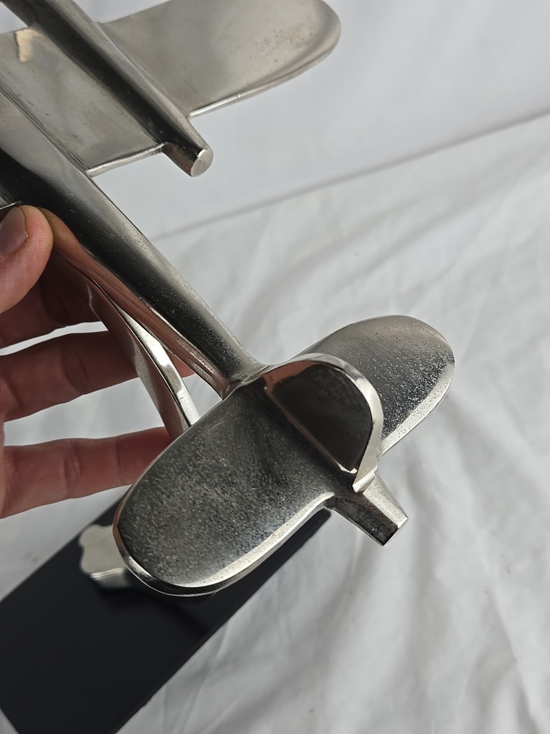Plane Stainless Executive Airplane Desk Decor 11″ x 12″ x 12″ Aeroplane AvGeek