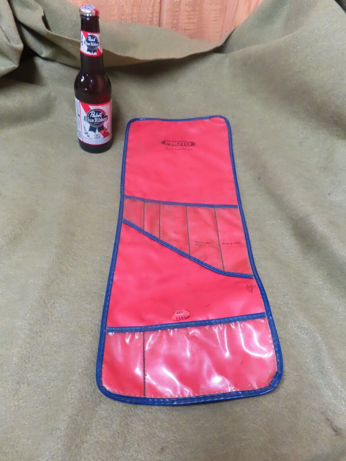 Vtg Proto 9700A-50 Wood Handle Screwdriver Kit bag,(6)pc,Red~GD+🤠🤠PR2.26.24R