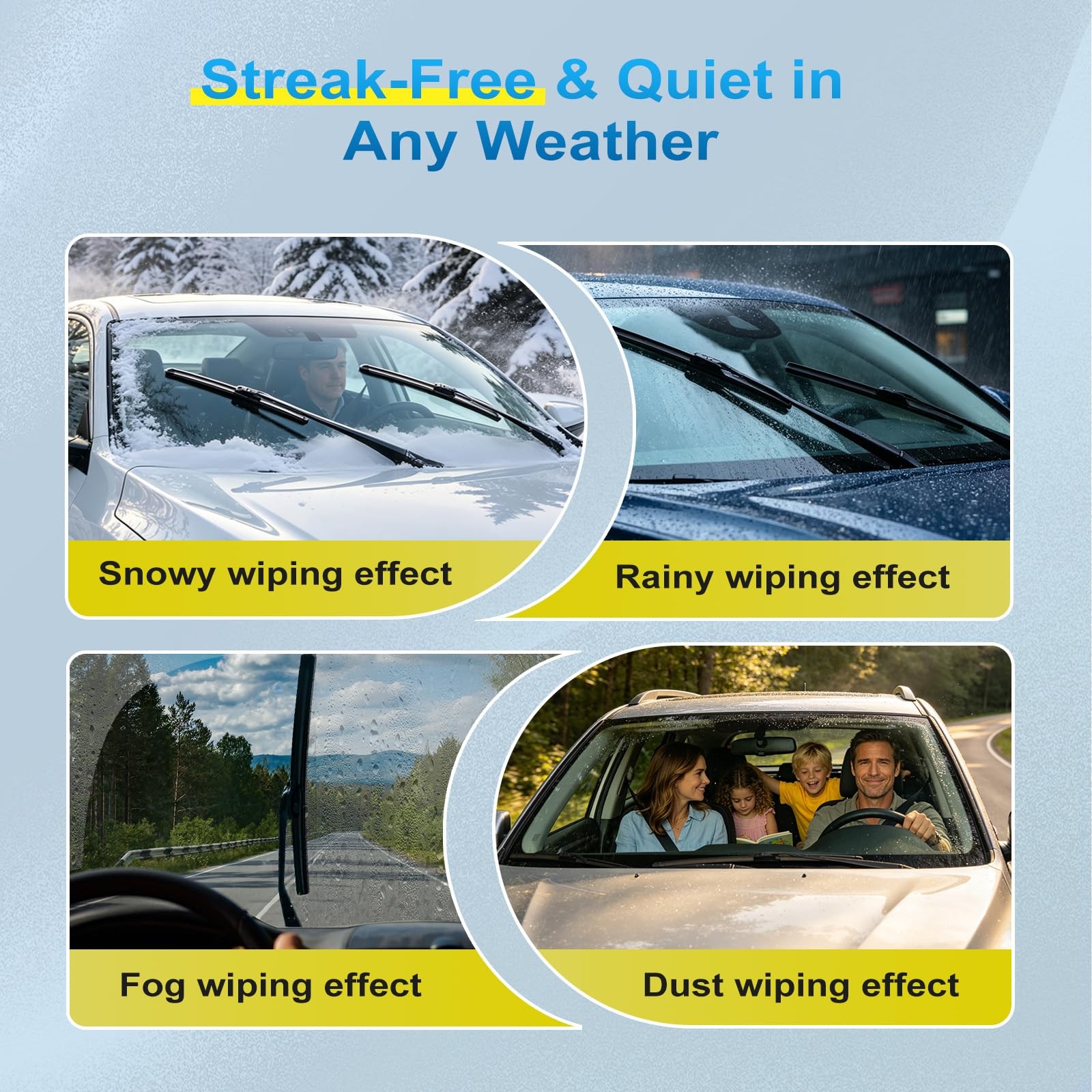 HRSNO Prius 2004-2009 Wiper Blades 26″+18″
