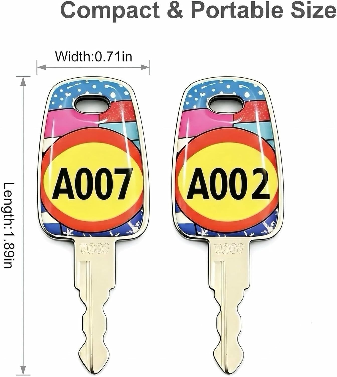 Portable Emergency Keys for Combine Locks – 2 Pack Compatible with 002/007