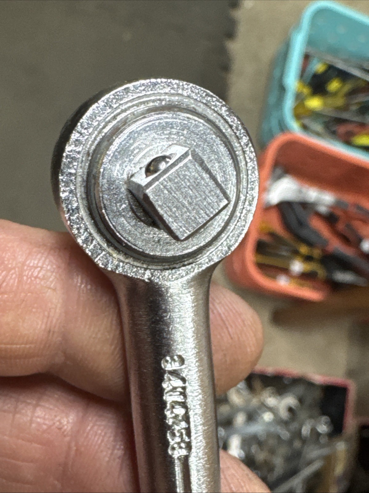 Vintage Powr-Kraft 1/4″ inch Drive Ratchet w/ Knurled Handle 4.5″ 84W4758 USA