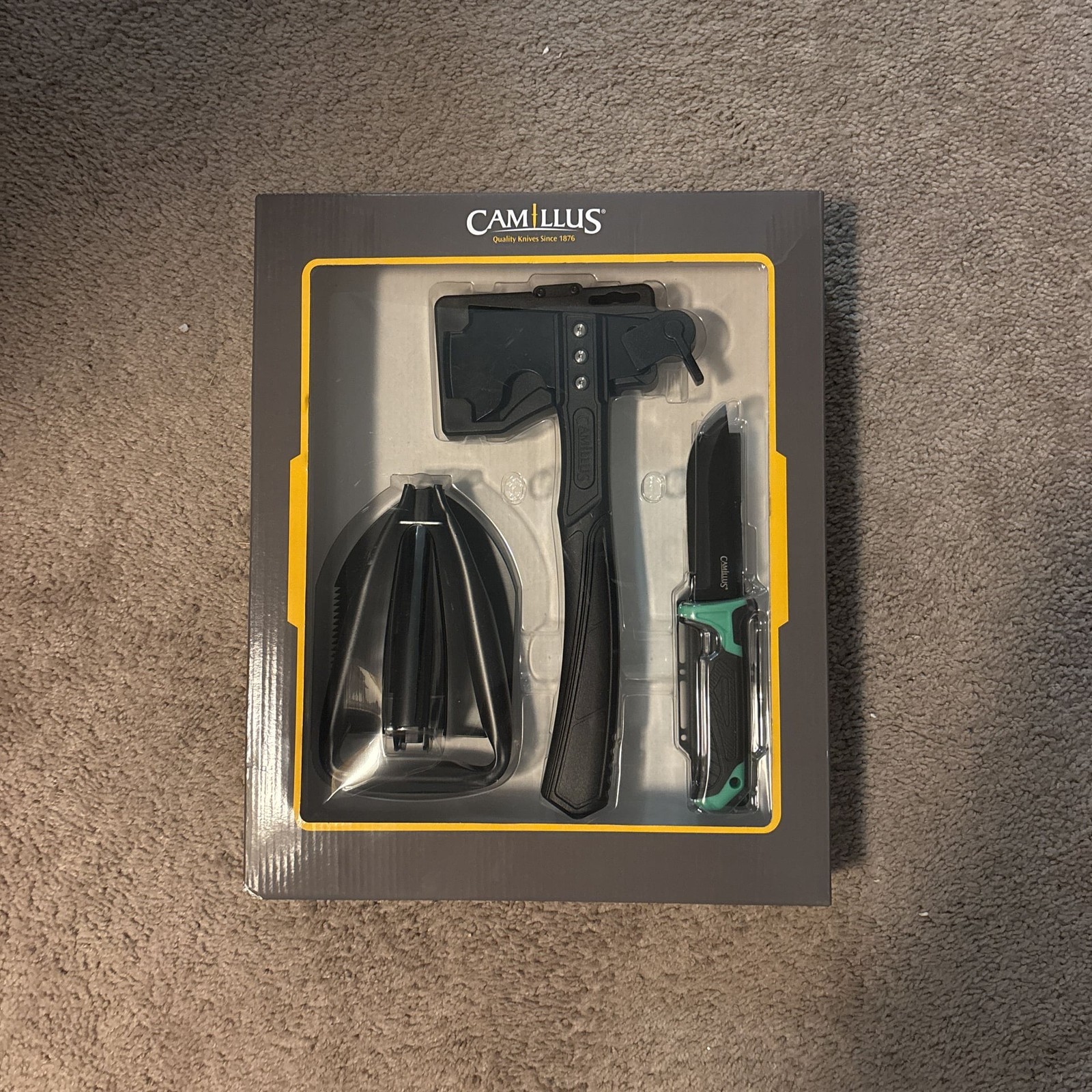 Camillus Camtrax 12″ 3-in-1 Hatchet, Folding Saw, and Hammer with Sheath
