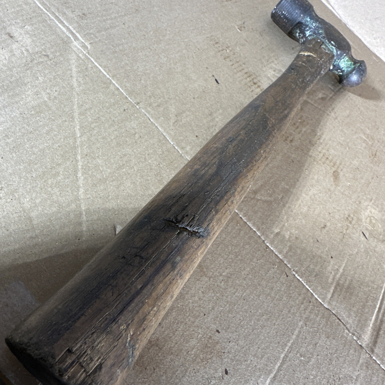 Old School Vaughan 16oz Ball Peen Hammer Wood Handle Made In USA Vintage