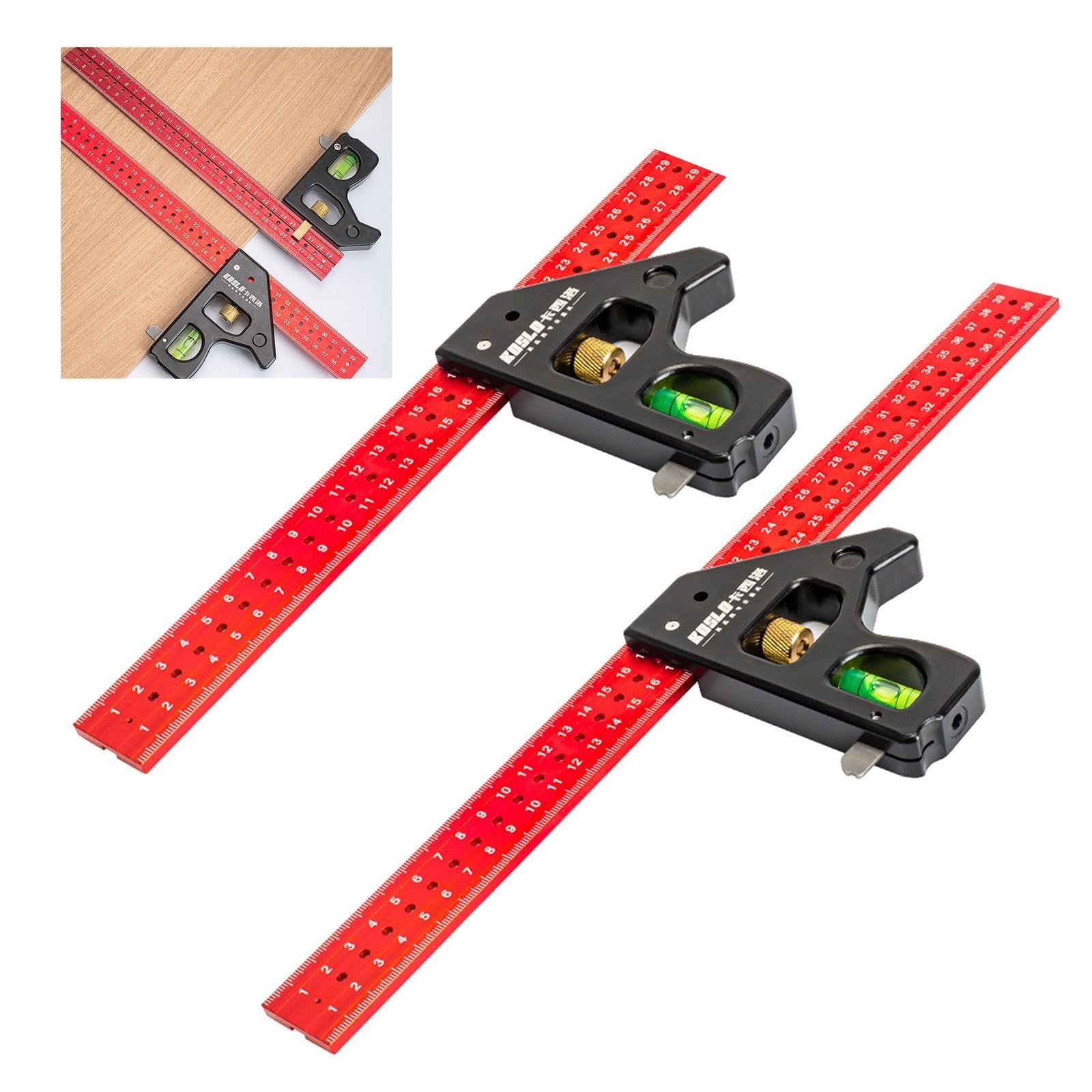 Multifunctional Carpenter’s Combination Angles Ruler Metal Measuring Instrume…