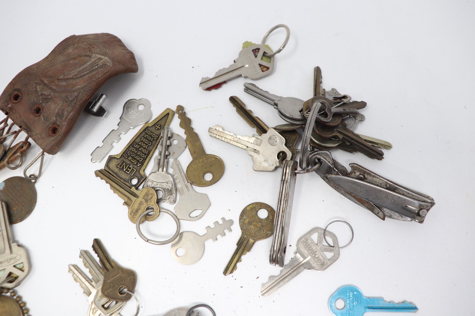 Lot of Vintage Antique Keys Old Solid Originals Brass Steel Job Lot Junk Drawer