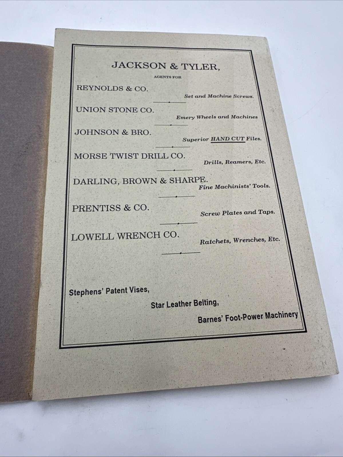Vntg Fray’s Catalogue No. 26 + 1880 Price List of Jackson & Tyler Tools Reprints