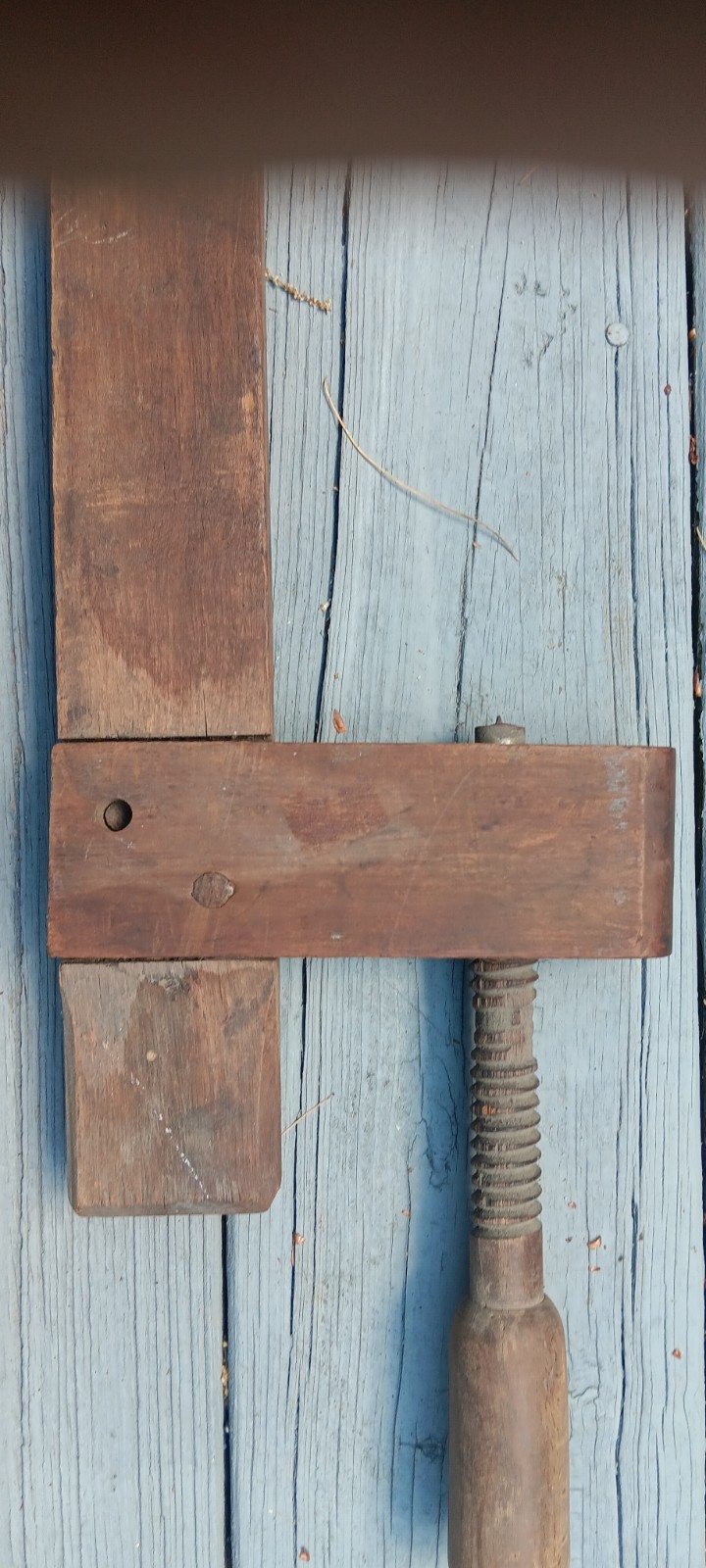 2 Vintage Wood Bar Clamps Adjustable Woodworking Clamp Tool 48″ Total 57″ Long