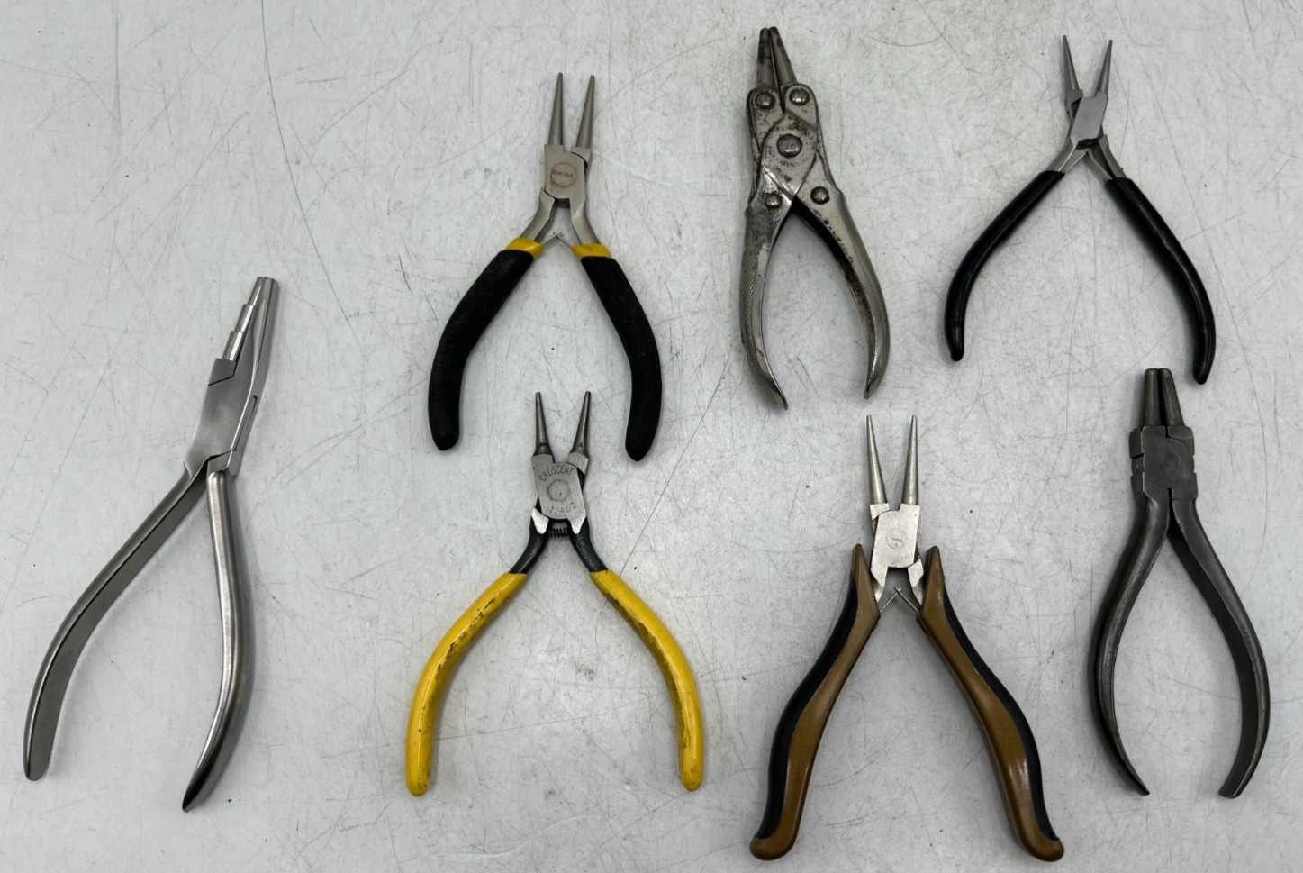 Lot of 7 Craftsman / Schollhorn Parallel / Crestoloy Round Nose Pliers Tool
