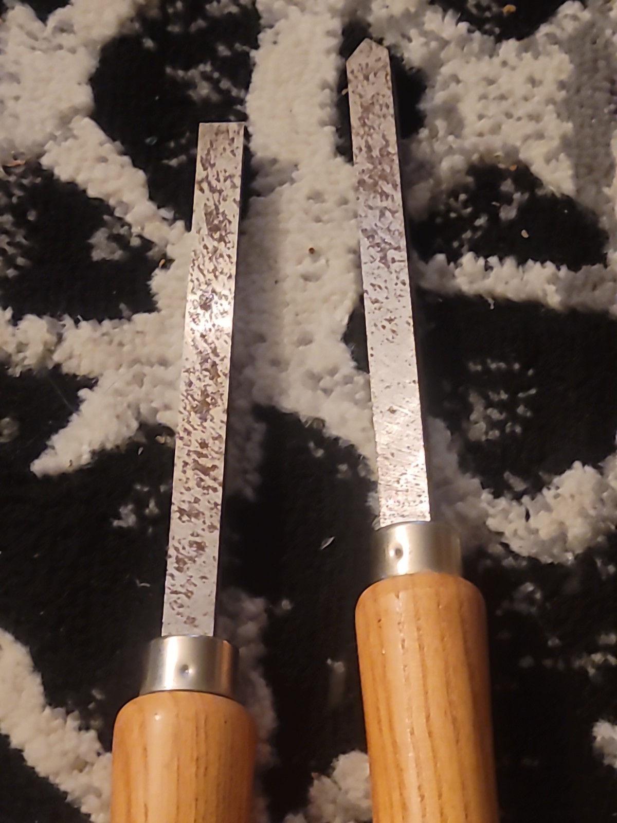 2 Turning tools Vintage BUCK BROS Sweep Straight wood turning
