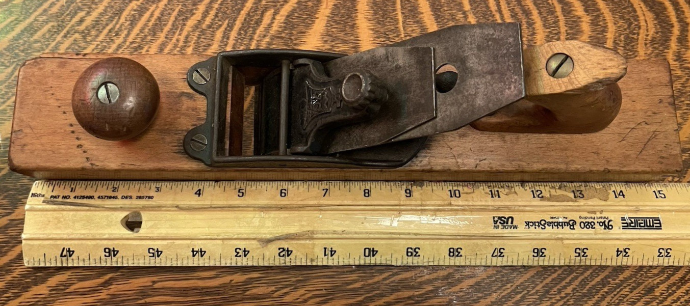 15×3″ PLANE~ WOODEN~ STANLEY LIBERTY BELL 76~ 19TH CENTURY