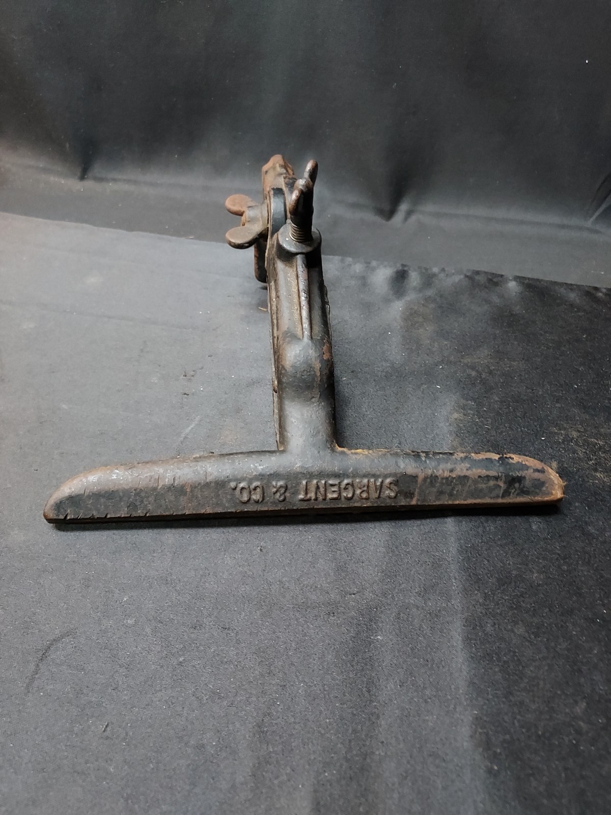 Early 1900s Sargent No. 104 Vise Cast Iron Hand Buck Saw Sharpening Clamp USA