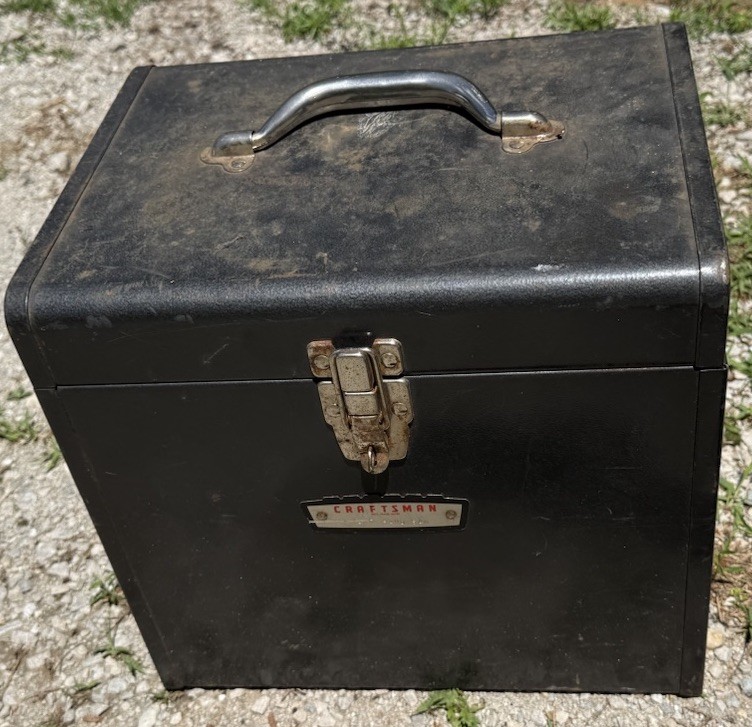 Vintage CRAFTSMAN Crown Metal Tool/ Saw Storage Box For Circular Saw (Empty)