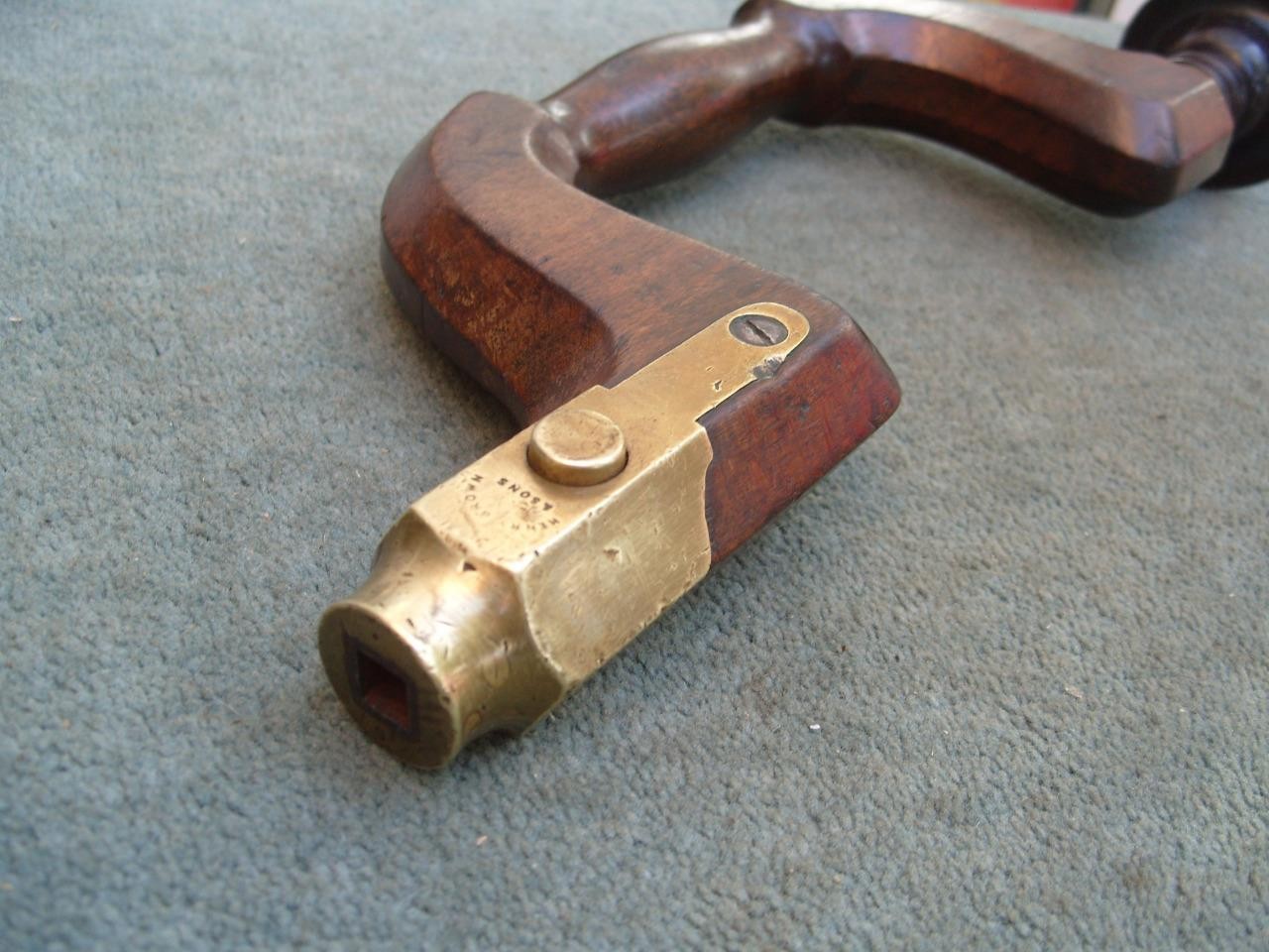 Lovely traditional beech carpenter’s brace, by Henry Brown & Sons.