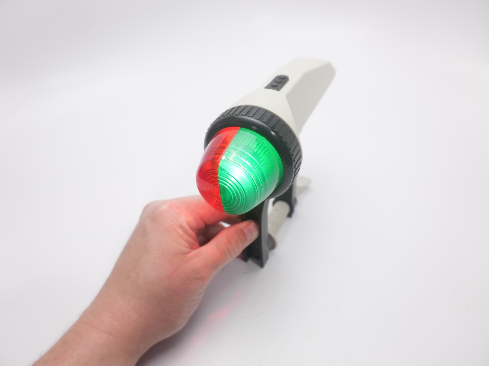 Vintage Plastic Clamp On Marine Boat Light Flashlight Red Green
