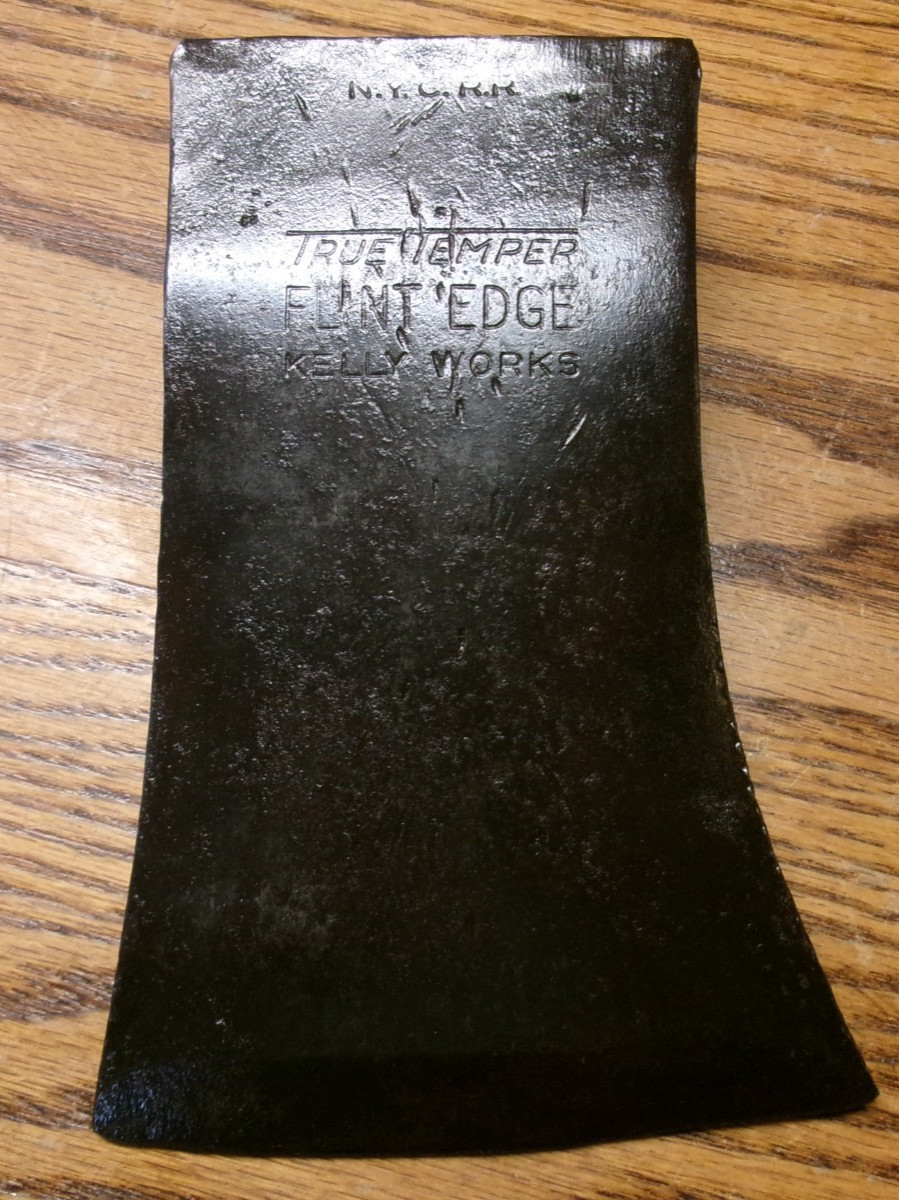 True Temper Flint Edge Kelly Works single bit axe head NYCRR Railroad