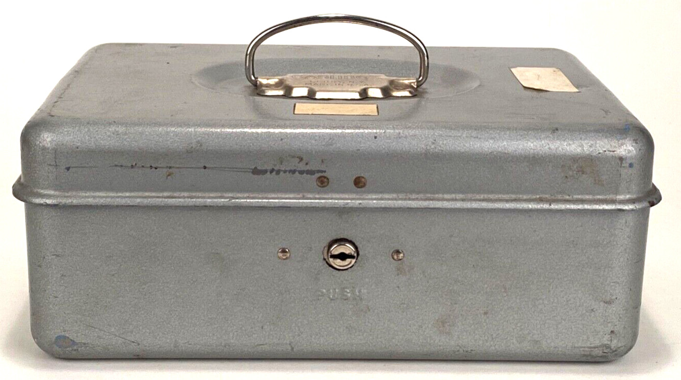 Vintage UNION STEEL CHEST Corporation Leroy, NY CASHBOX Made In USA No Key