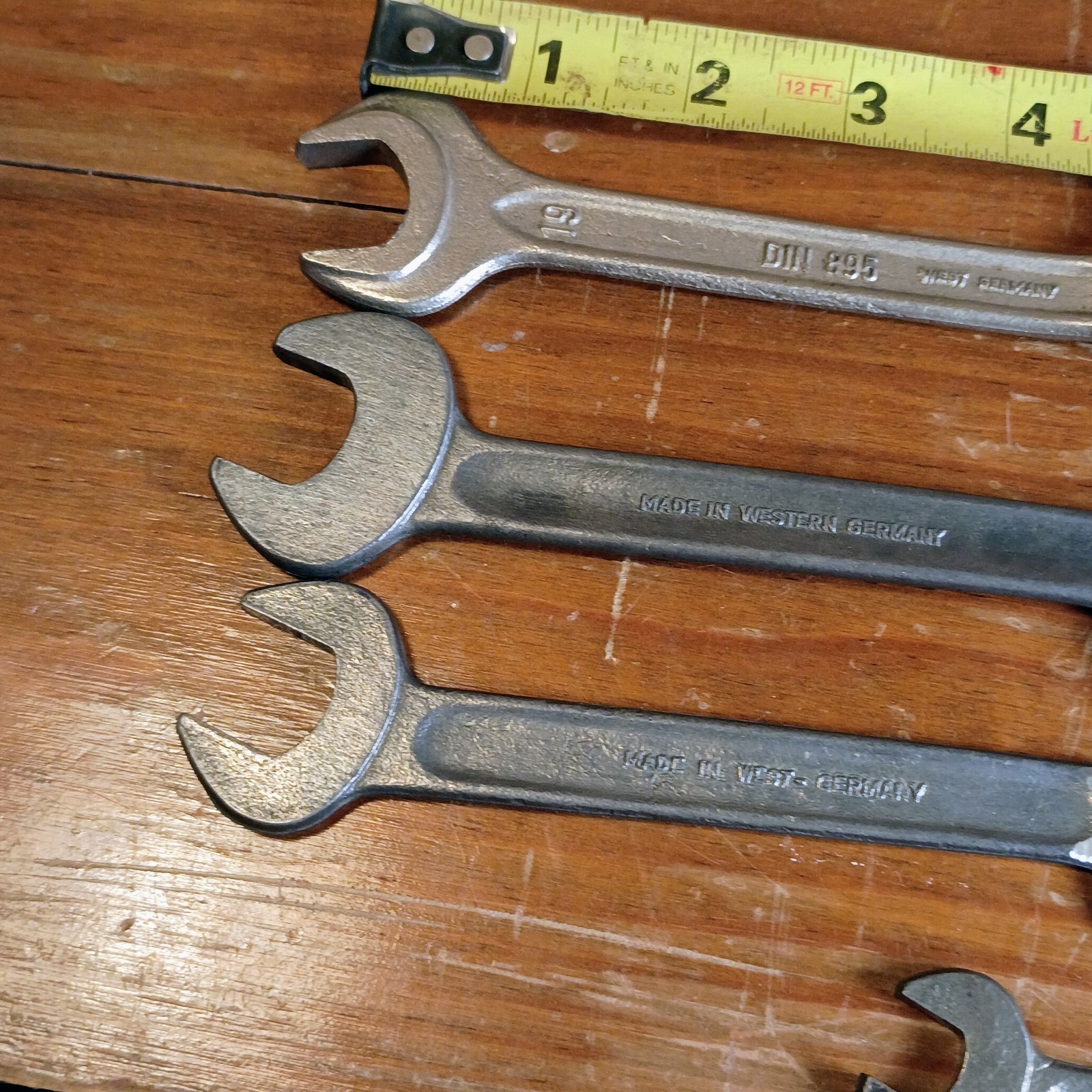 Lot Of 7 Vintage Made In West Germany DIN 895 Open End Wrenches Including Offset