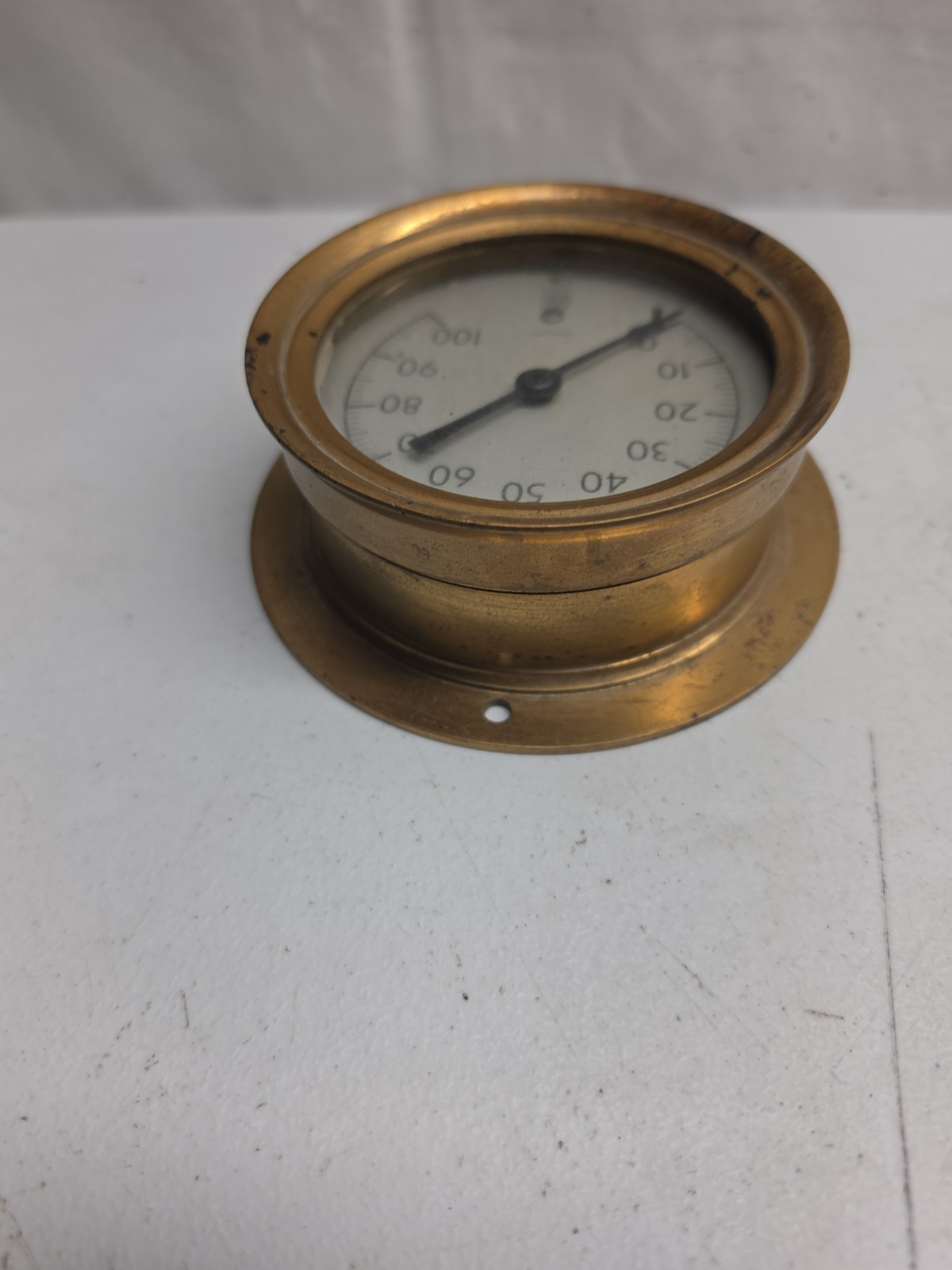 Antique Ashcroft 100 psi Pressure Steam Heating Gauge STEAMPUNK