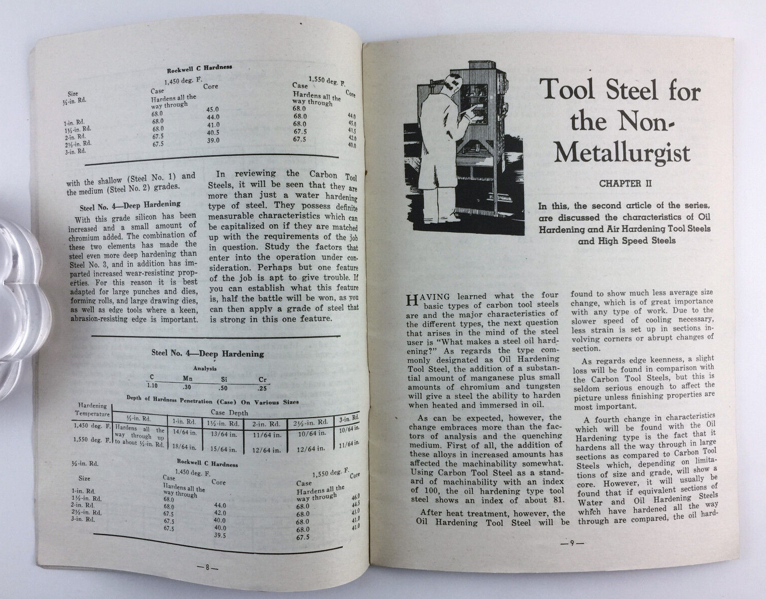 Tool Steel For The Non-Metallurgist Crucible Steel Company Of America Circa 1945