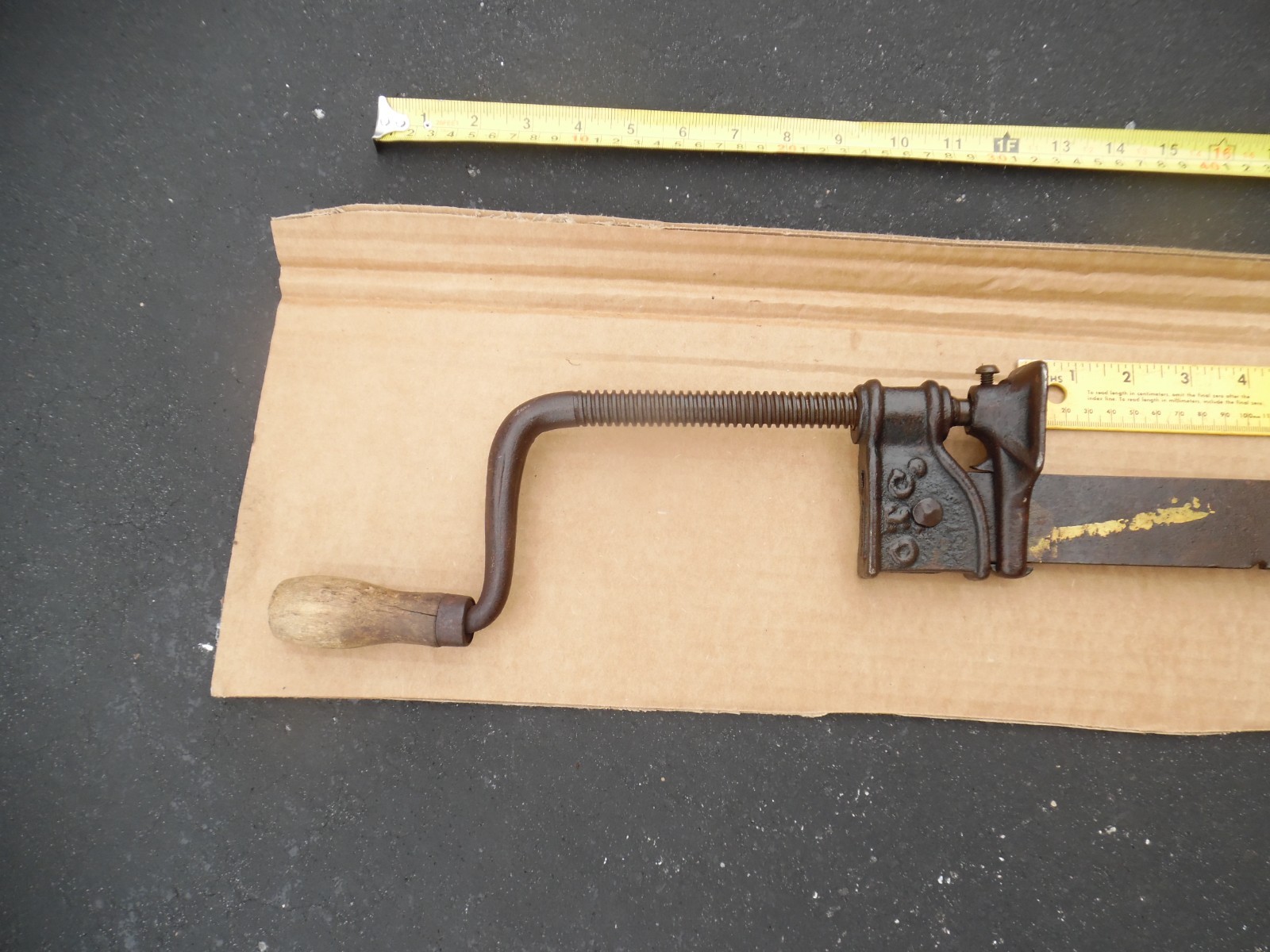 Vtg Cincinnati Tool Company HARGRAVE CTC Usable to 36″ Bar Clamp Carpenter Tool