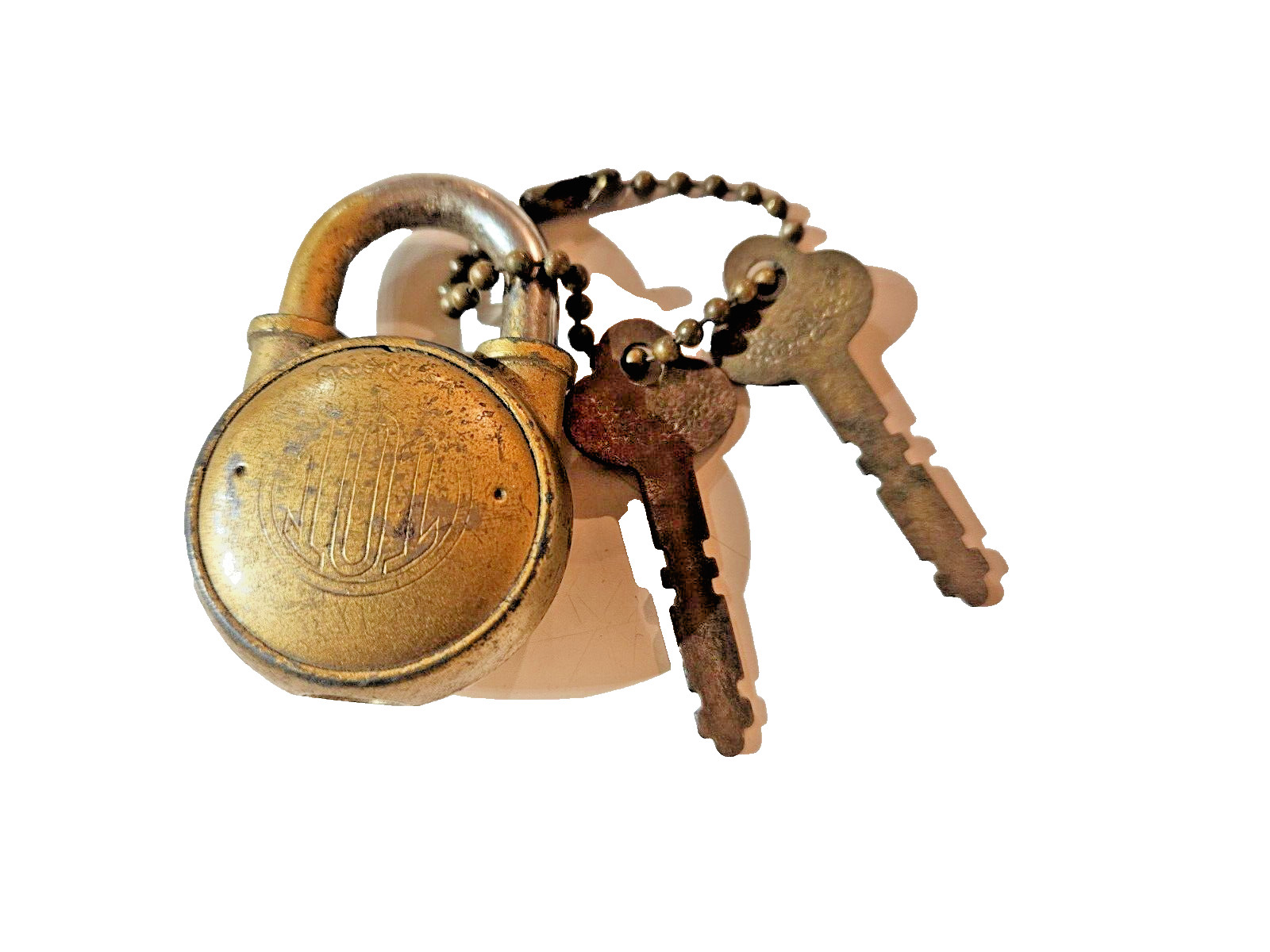 VINTAGE ANTIQUE LOCK & 2 Keys “101” MADE IN U.S.A.