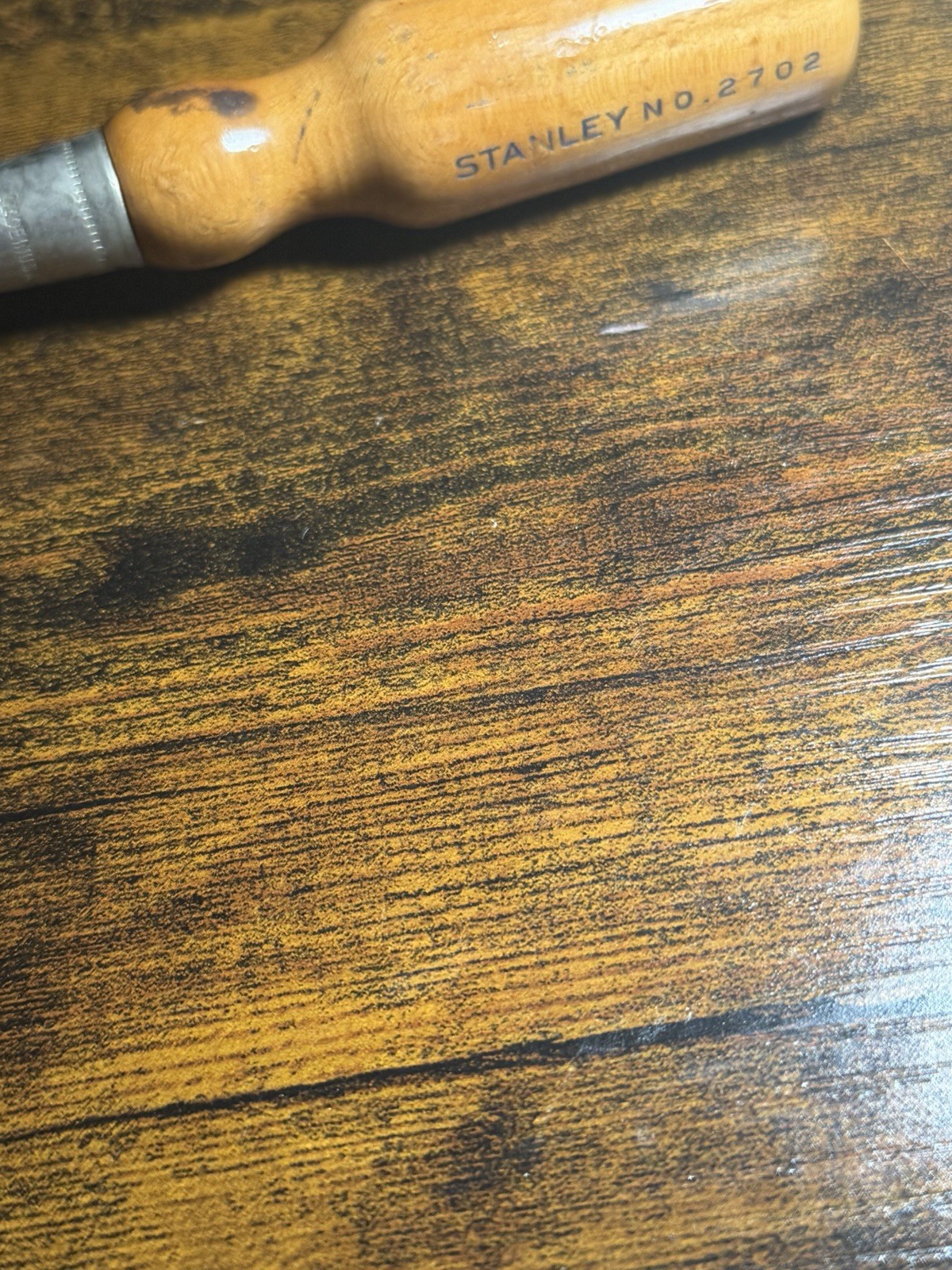 Stanley No. 2702 Phillips Screwdriver 1950s Wood Handle USA Alloy Steel