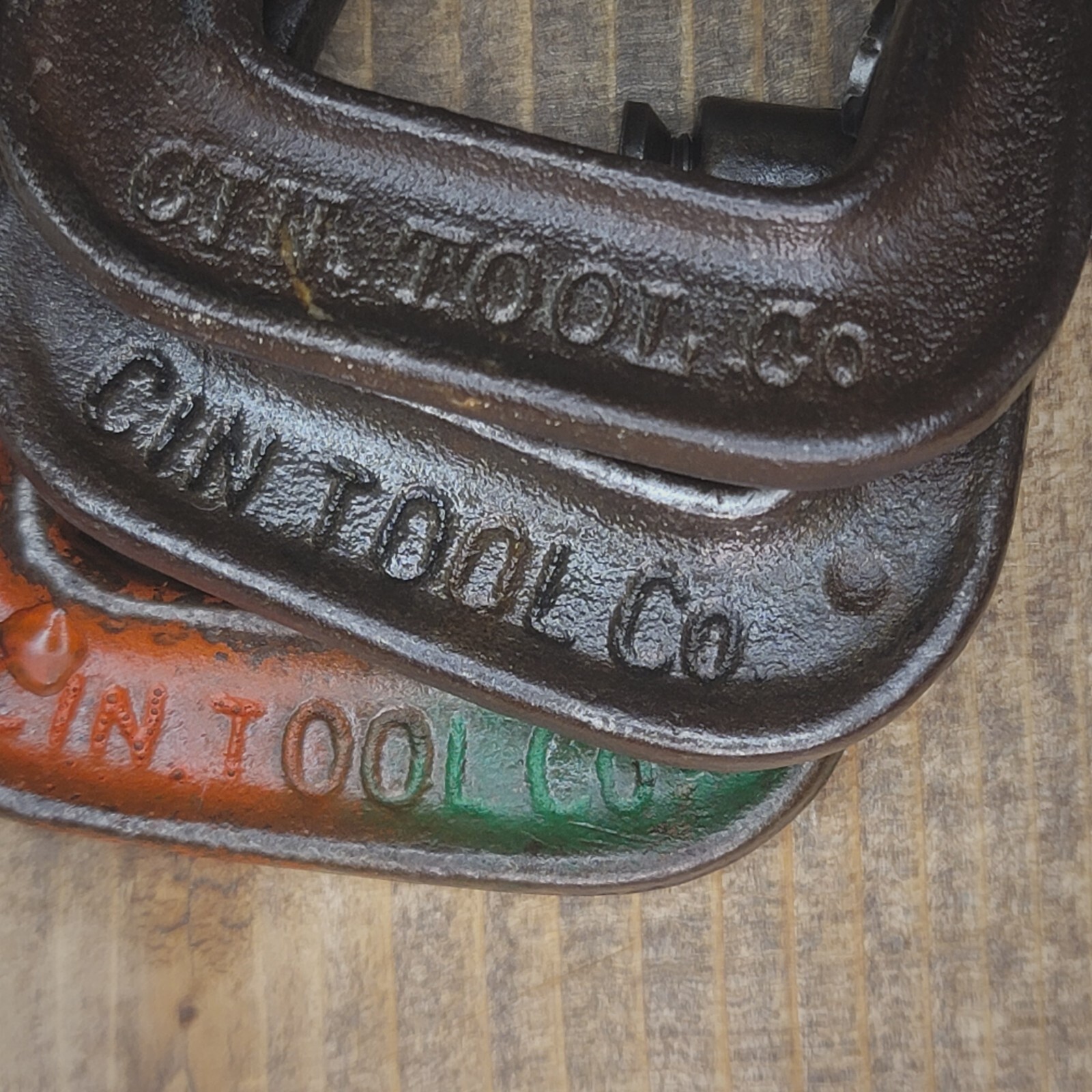 Lot of 3 Vintage 1-1/4″ C-Clamps CIN TOOL CO Cincinnati Tool Company No. 566