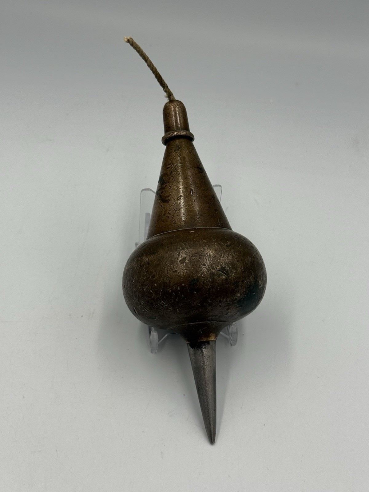VTG Lg. “Bell-Shaped” Millwright Brass Plumb Bob, Removable Point, 3#