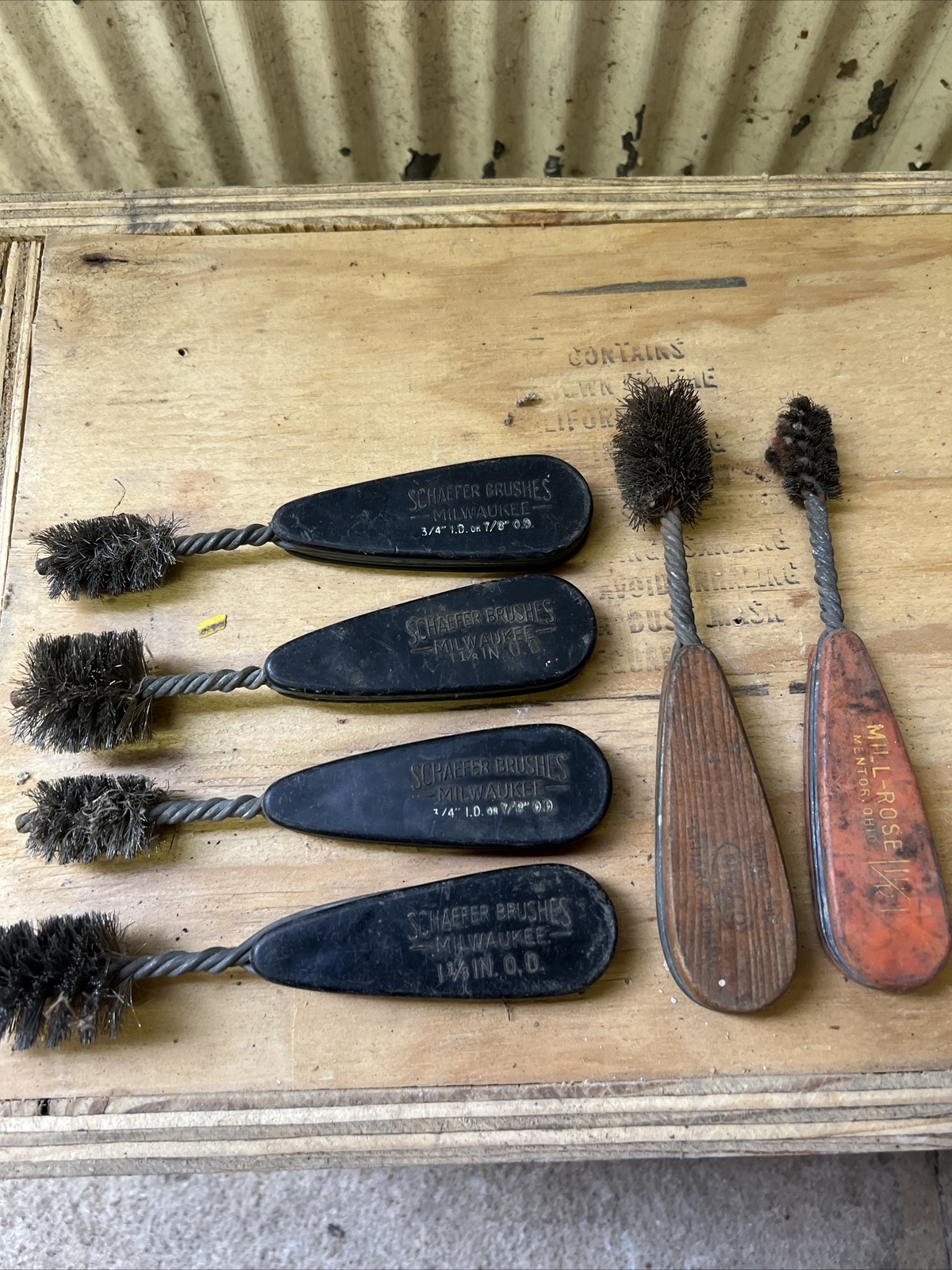 Vintage Brush Lot Schaefer Mill-rose Nibco Milwaukee