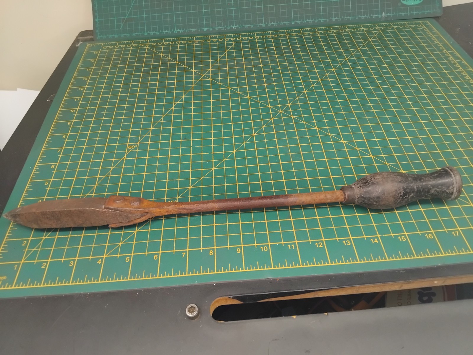 Large Vintage Copper Tip Soldering Iron 435mm FOR RESTORATION LT21915-SP