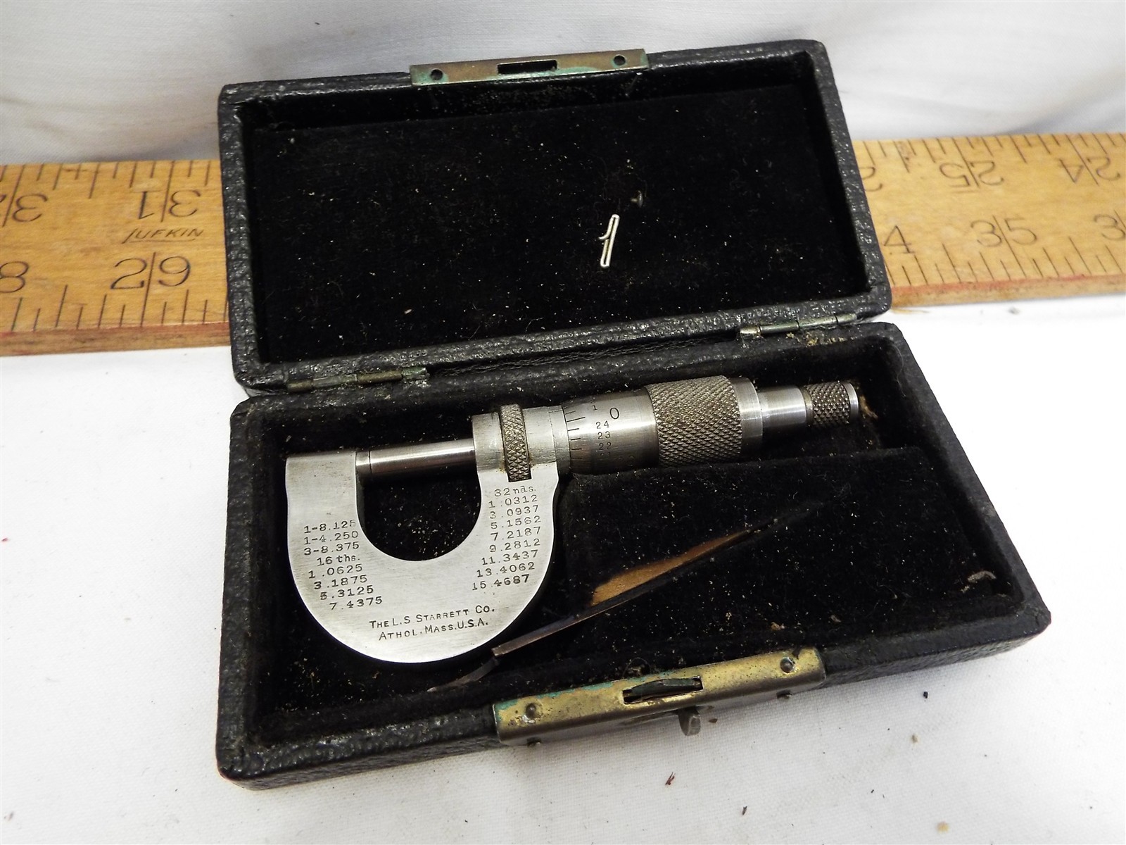 Cute Starrett no. 215 satin 0 – 1/2″ Micrometer w/ Case Machinist Tool Mic .500″