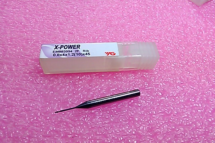 YG-1 Solid Carbide 0.8mm 2-flute Rib Processing 0.8×10 0.8x4x1.2(10)x45 EM883994