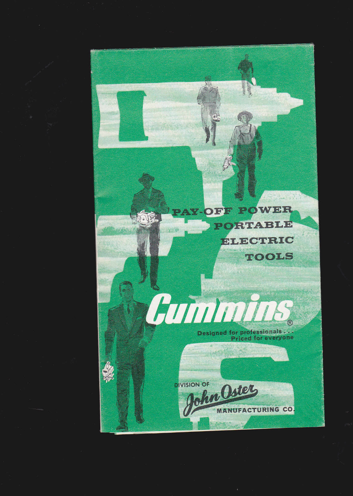 Oster Portable Electric Tools Cummins 1959 brochure- drills, saws, grinders