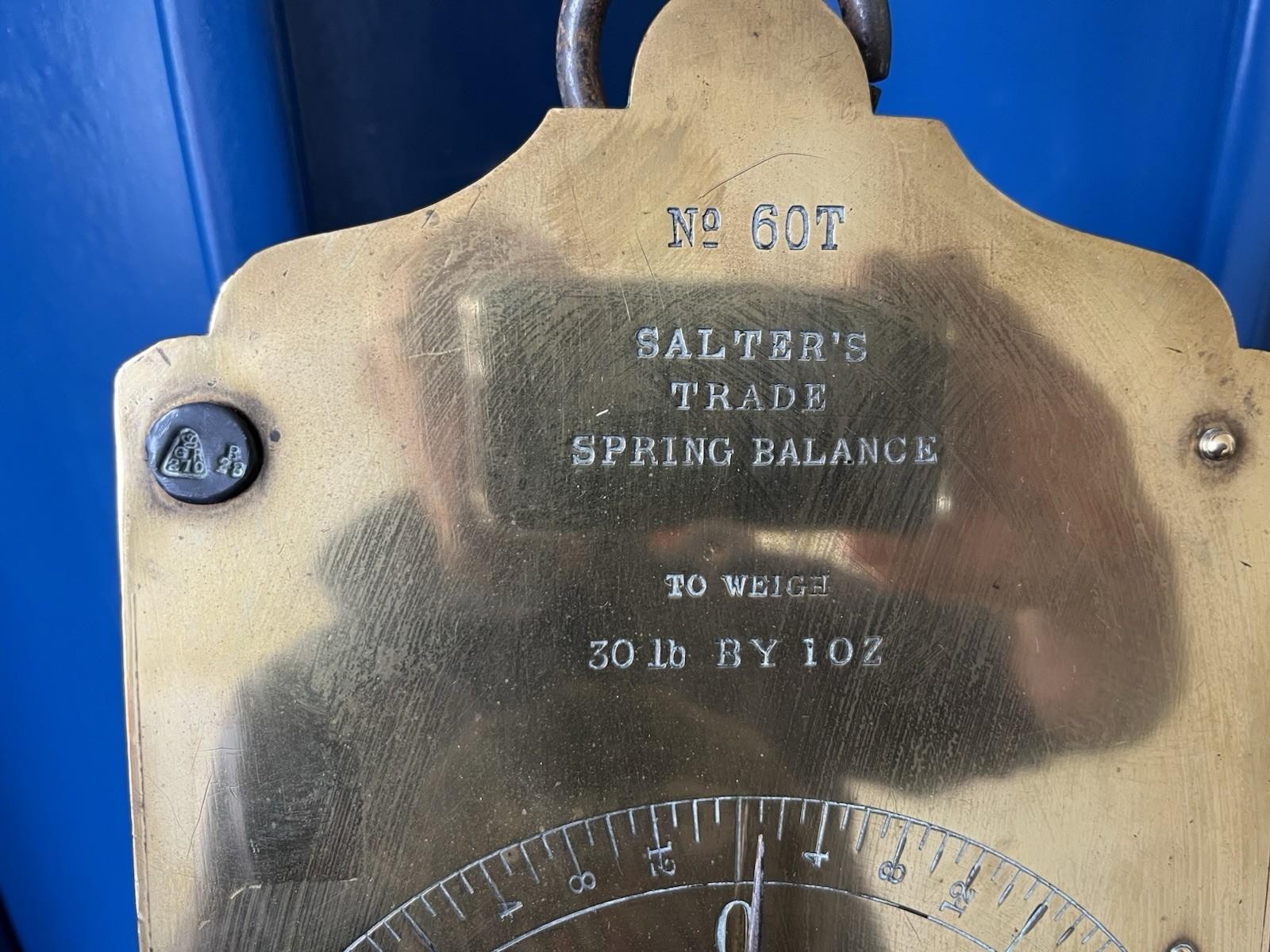 Salters Trade Spring Balance No 60 in T Scale To Weigh 30lb By 1oz Vintage Spec