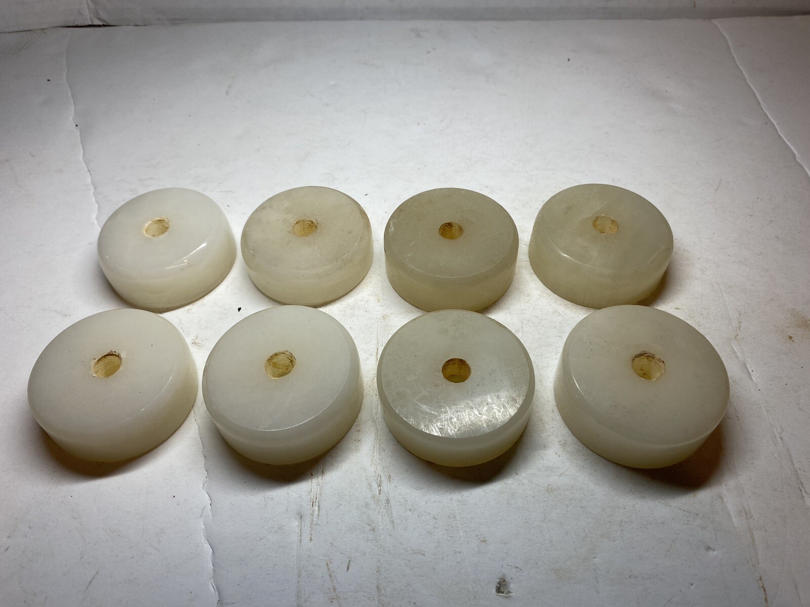 Vintage Lot Of 8 Onyx Stone Bases 2 1/8” NOS Crafting