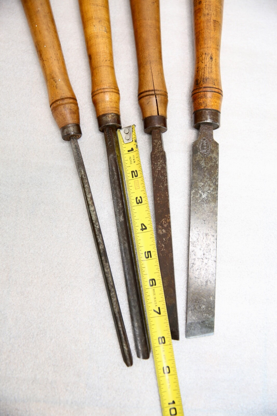 Vintage D R Barton Gouge Socket Chisels Lathe Tool set pattern maker Antique