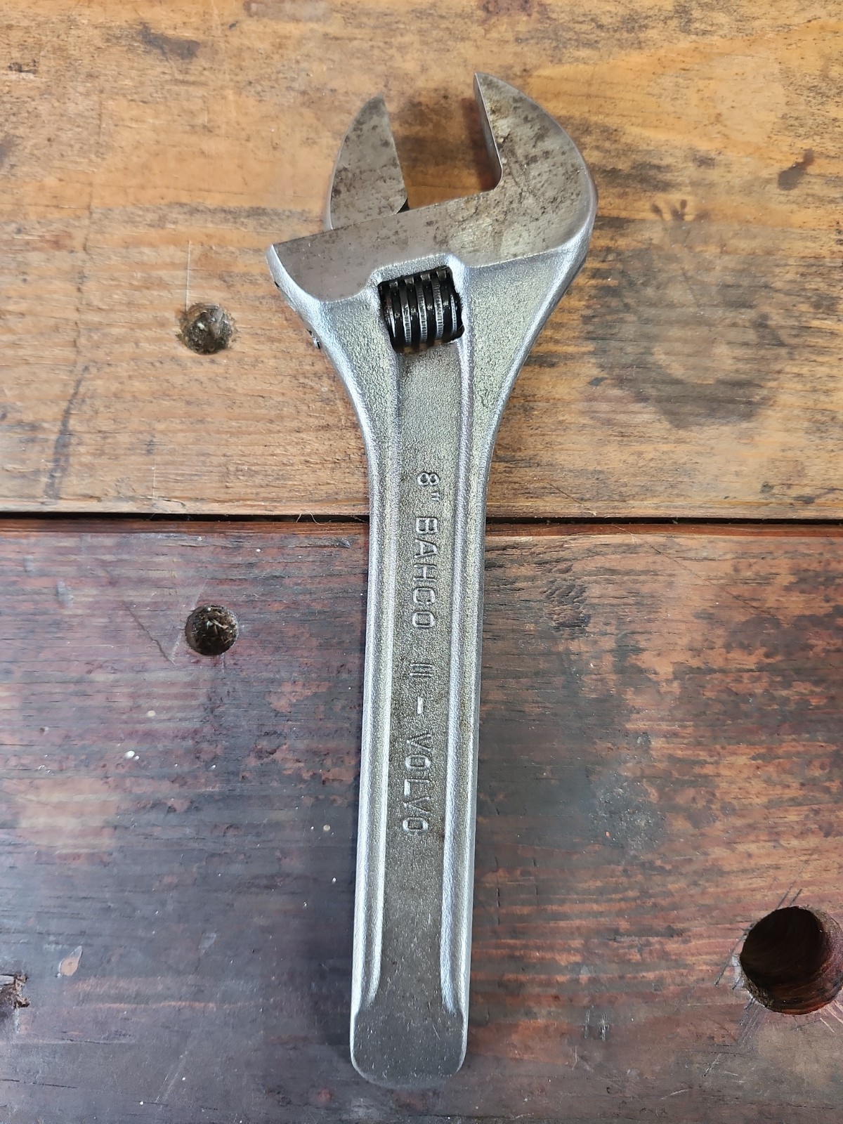 Vtg Bahco 11-Volvo 8in Adjustable Wrench Sweden Inv1300