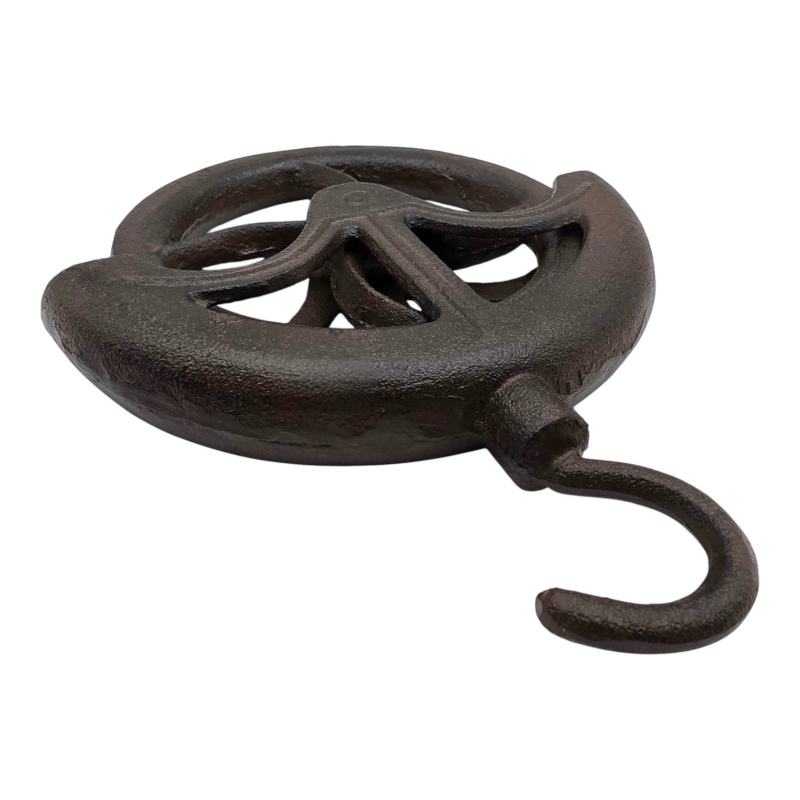 Cast Iron Decorative Barn Pulley Plant Hanger Rustic Farmhouse Decor 9″
