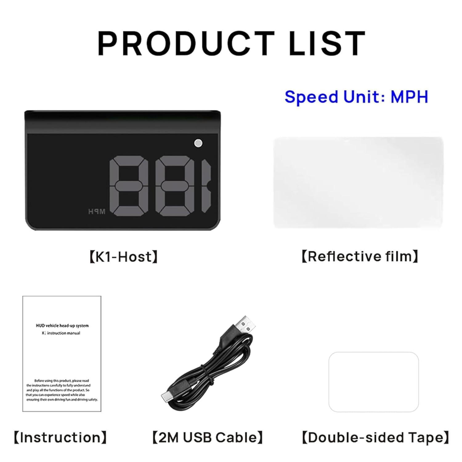 Heads up Display for Cars,Car HUD,Head up Display for Car,Digital GPS HUD Spe…