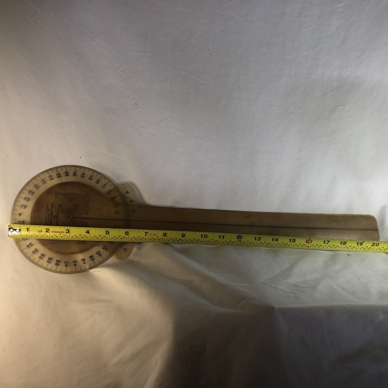 Vintage ~ Davis Instruments Crop. ~ 3 Arm Protracor