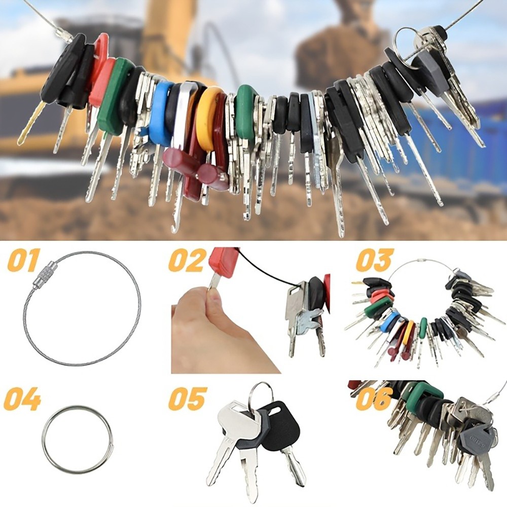 48-DIY Replacement Keys Set fits Multi-Model Key Parts, Master Replacement Parts